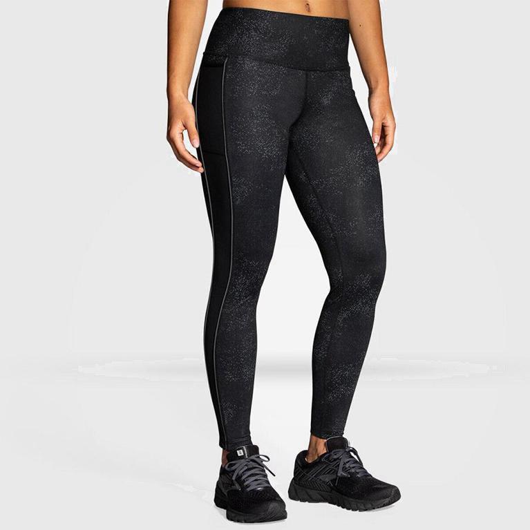 Brooks Greenlight Israel - Women's Running Leggings - Grey (94376-WFTL)